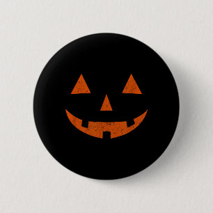 Vintage Jack o Lantern JackoLantern Pumpkin Face Button