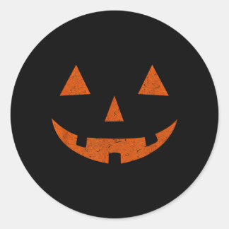 Vintage Jack o Lantern JackoLantern Pumpkin Face Classic Round Sticker