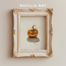 Vintage Jack-o-Lantern Painting Jack Pumpkinhead