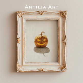 Vintage Jack-o-Lantern Painting Jack Pumpkinhead Poster