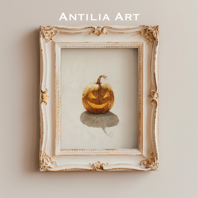 Vintage Jack-o-Lantern Painting Jack Pumpkinhead Poster (Creator Uploaded)