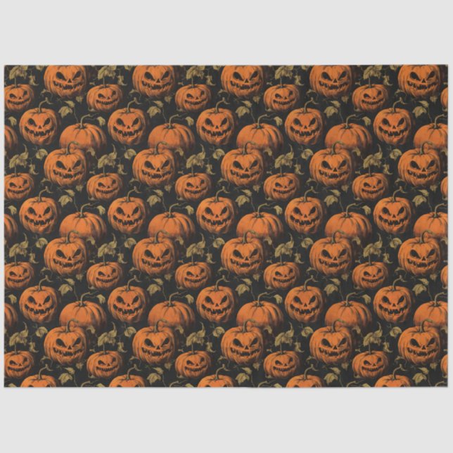 Vintage Jack O Lanterns Tissue Paper (Front)