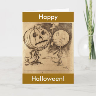Vintage Jack o'Lanterns Talking Card