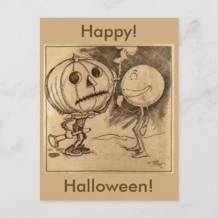 Vintage Jack o'Lanterns Talking Postcard