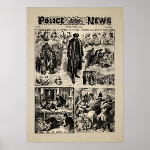 Vintage Jack the Ripper News Poster