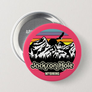 Vintage Jackson Hole Wyoming Button