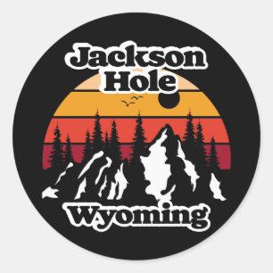 Vintage Jackson Hole Wyoming Classic Round Sticker