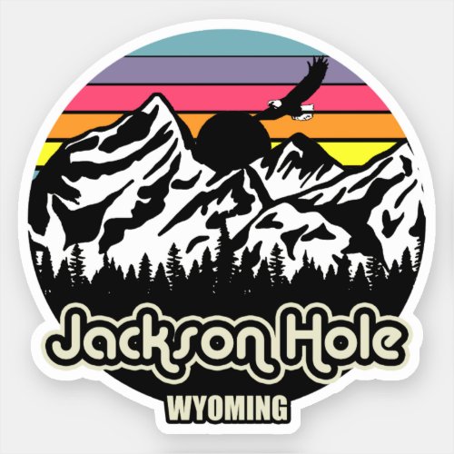 Vintage Jackson Hole Wyoming Sticker