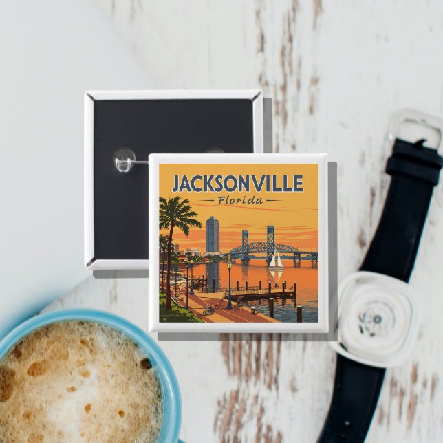 Vintage Jacksonville Florida Button (Creator Uploaded)