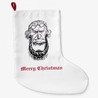 Vintage Jacob Marley Dickens A Christmas Carol Large Christmas Stocking