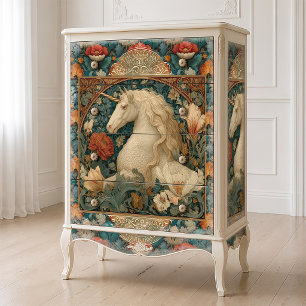 Vintage Jade And Gold Art Nouveau Unicorn Tissue Paper