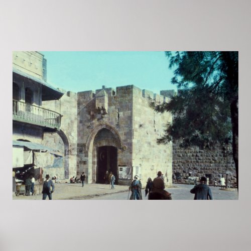 Vintage Jaffa Gate Jerusalem Israel 1950 _ 77 Poster