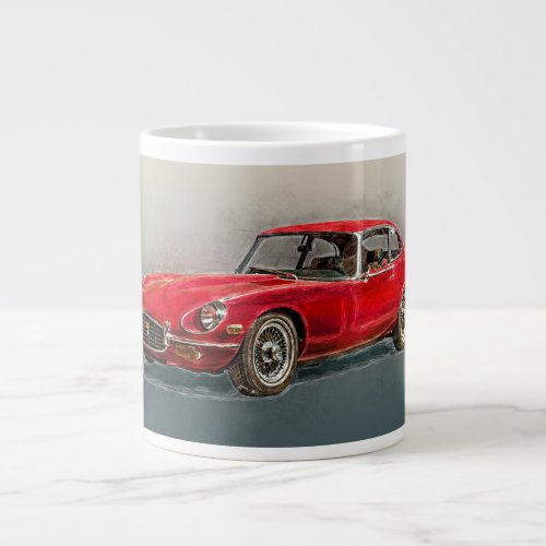 Vintage Jaguar E_Type Giant Coffee Mug