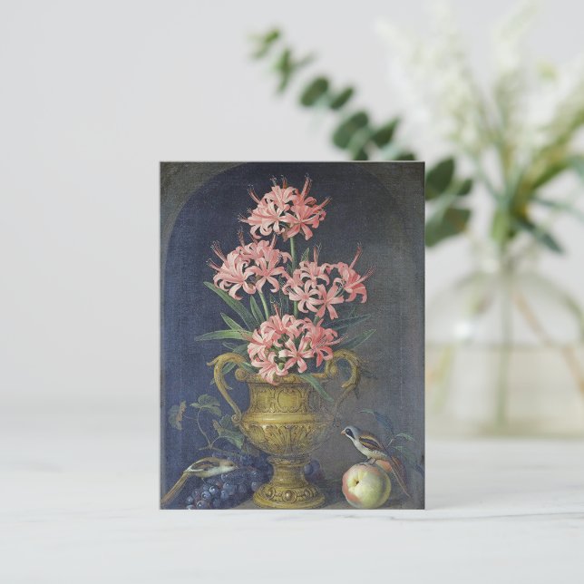 Vintage Jakob Bogdani A vase of flowers  Postcard (Standing Front)