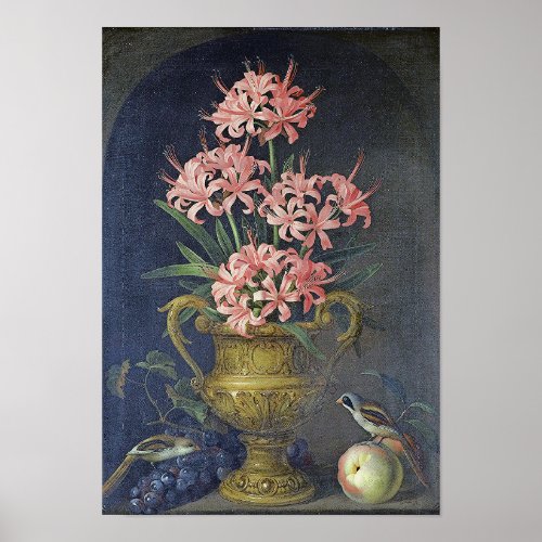 Vintage Jakob Bogdani A vase of flowers  Poster