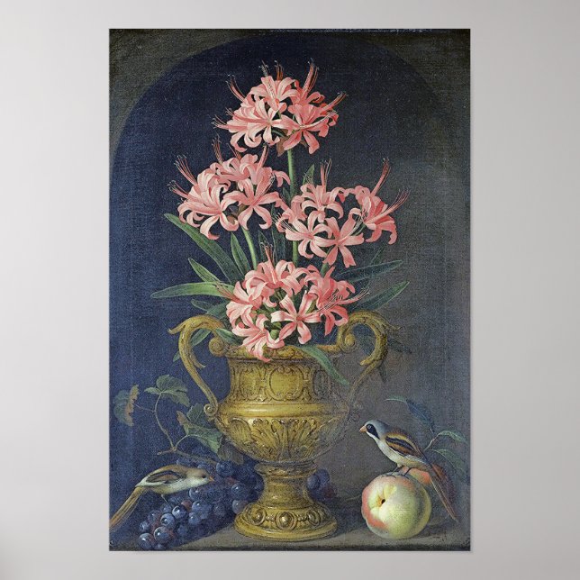 Vintage Jakob Bogdani A vase of flowers  Poster (Front)