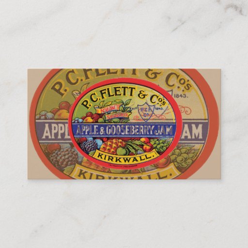 Customizable Vintage Jam Business Card