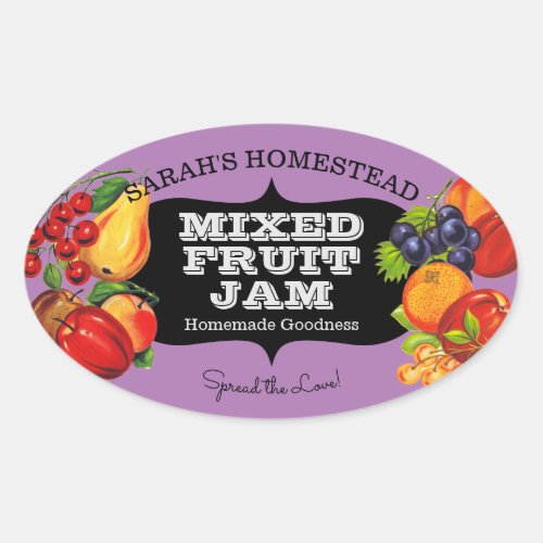 Vintage Jam Label Fruit Preserve 