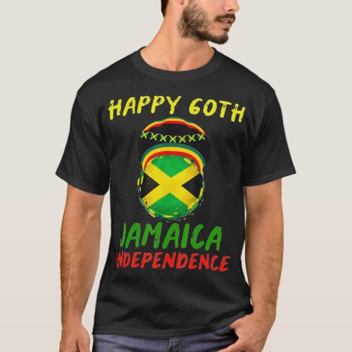 Vintage Jamaica 60th Independence 2022 Jamaican fl T_Shirt