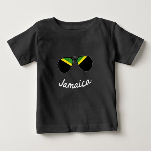 Vintage Jamaica Flag Jamaican Sunglasses Baby T_Shirt