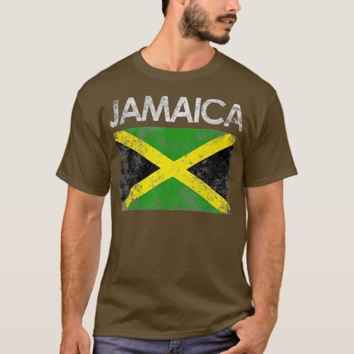 Vintage Jamaica Jamaican Flag Pride Gift  T_Shirt