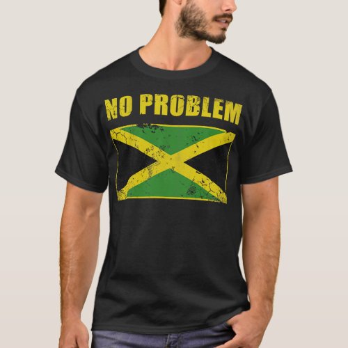 Vintage Jamaica No Problem Jamaican Flag T_Shirt