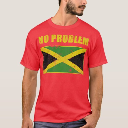 Vintage Jamaica No Problem Jamaican Flag T_Shirt