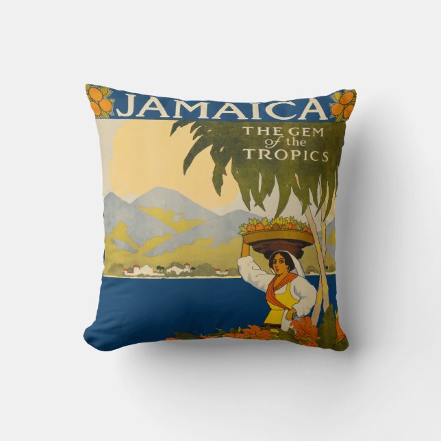 Vintage Jamaica Pillow (Front)