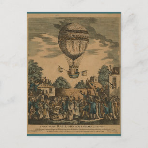 Vintage James Sadler Hot Air Ballon Postcard