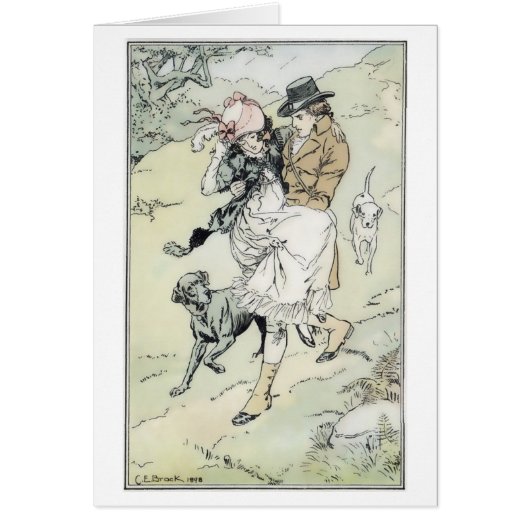 Vintage Jane Austen - Carrying Her Downhill, (Front)