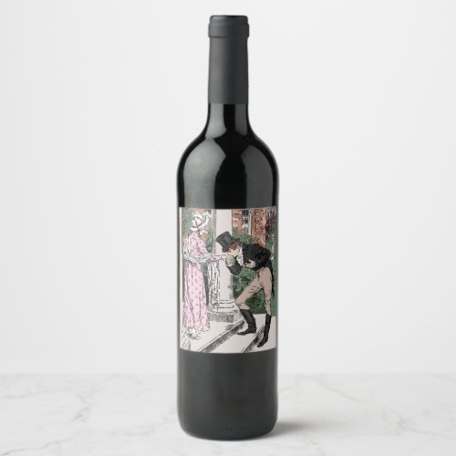 Vintage Jane Austen Wine Bottle Label