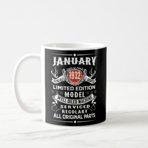 Vintage January 1932 Limited Edition 90th Coffee Mug