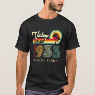 Vintage January 1933 Birthday On The Beach 89th T-Shirt