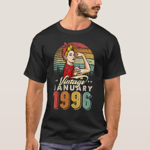 Vintage January 1996 27th Birthday 27 Years Old Wo T-Shirt