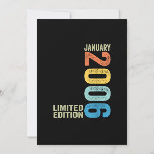 Vintage January 2006 17 Years Old 17th Birthday Bo Invitation