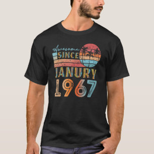 vintage janury 1967 92 years old 55th birthday men T-Shirt