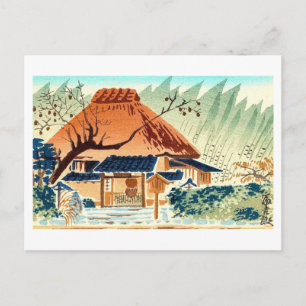Vintage Japan Farmhouse by Tokuriki Tomikichico Postcard