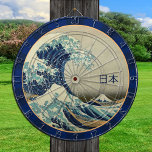 Vintage Japan, Great Wave off Kanagawa Art 日本 Dart Board<br><div class="desc">Dartboard: Vintage Japan - famous Japanese art from ancient times - "Great Wave off Kanagawa" one of the most picturesque representation of Japan. From the history: "Katsushika Hokusai The Great Wave Off Kanagawa (1830) The Great Wave off Kanagawa, also known as The Great Wave or simply The Wave, is an...</div>
