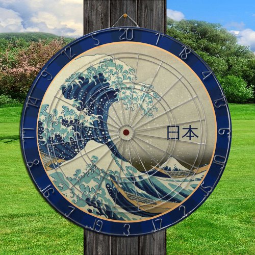 Vintage Japan Great Wave off Kanagawa Art 日本 Dart Board