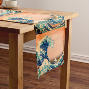 Vintage Japan, Great Wave off Kanagawa Party Shor Short Table Runner