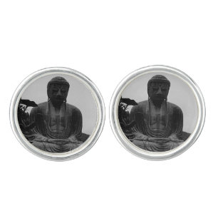 Vintage Japan Kamakura Great Buddha Cufflinks