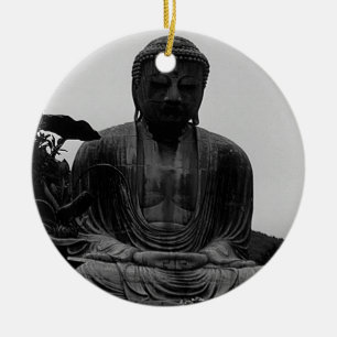 Vintage Japan Kamakura Great Buddha Magnet Ceramic Ornament
