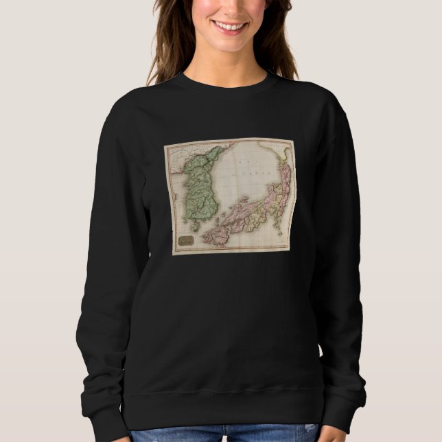 Vintage Japan & Korea Map 1809 Sweatshirt (Front)