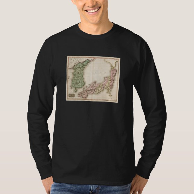 Vintage Japan & Korea Map 1809 T-Shirt (Front)