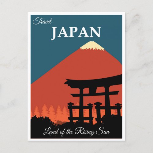 Vintage Japan Mount Fuji Travel Postcard