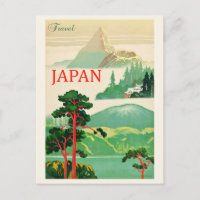 Vintage Japan Mount Fuji Travel Poster