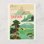 Vintage Japan Mount Fuji Travel Poster Postcard