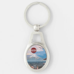 Vintage Japan Mt. Fuji Travel Keychain