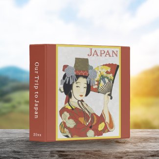 Vintage Japan Travel Poster Scrapbook Photo Album