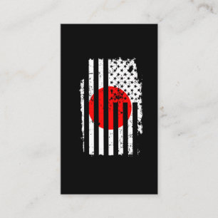 Vintage Japanese American Flag Business Card